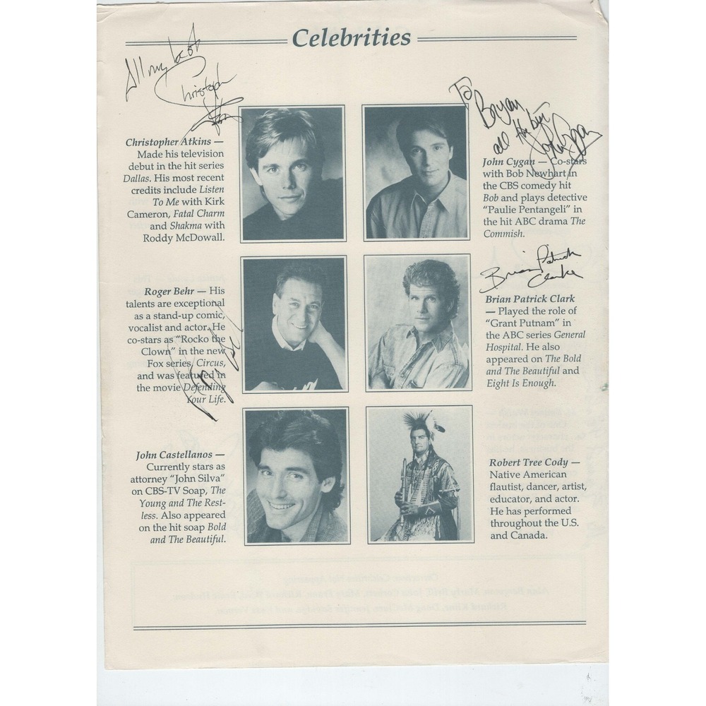 1993 Tennis Classic Program SIGNED x21 Rick Springfield Alan Thicke Beau Bridges - Picture 7 of 10